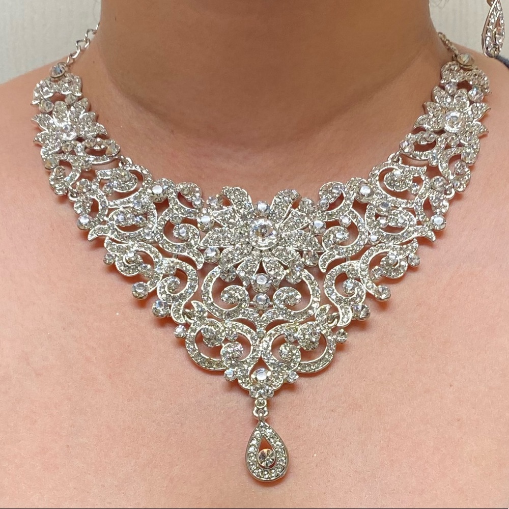 Indian silver necklace set - Picture 11 of 12